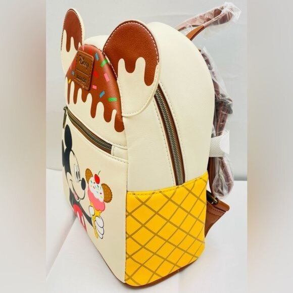 Loungefly Disney Mickey Mouse Ice Cream Mini Backpack (#999125) - Picture 9 of 16